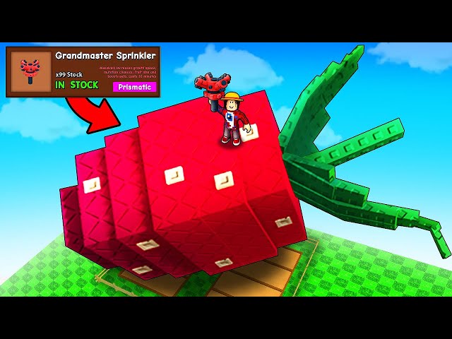 😱Вырастил ГИГАНТСКИЕ РАСТЕНИЯ с Новым ГРАНДМАСТЕР СПРИНКЛЕР в Grow a Garden в Роблокс!