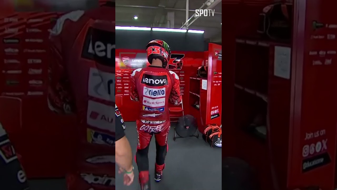 #MotoGP 🏍 - Kekecewaan sangat terlihat dari gestur Pecco Bagnaia... #ArgentinaGP