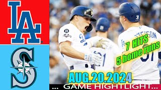 LA Dodgers Vs. Seattle Mariners FULL Highlights (08.20.24) | MLB Season 2024