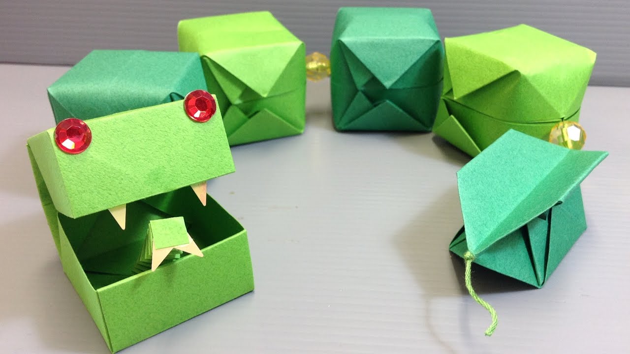 CUTE! Origami Snake Easy Craft Project YouTube