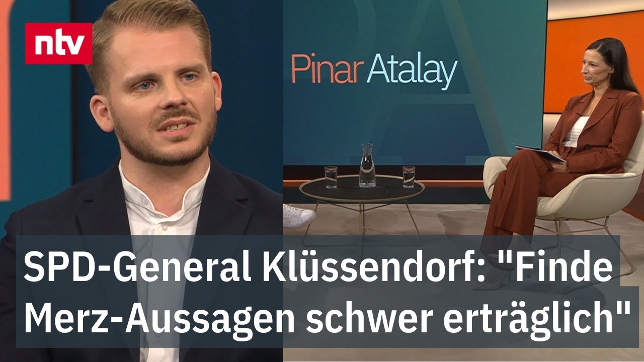 Klüssendorf: "Finde Merz-Aussagen schwer erträglich" - SPD-Generalsekretär bei Pinar Atalay