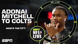 Why drafting Adonai Mitchell made sense for the Colts' offense with Anthony Richardson | NFL Live