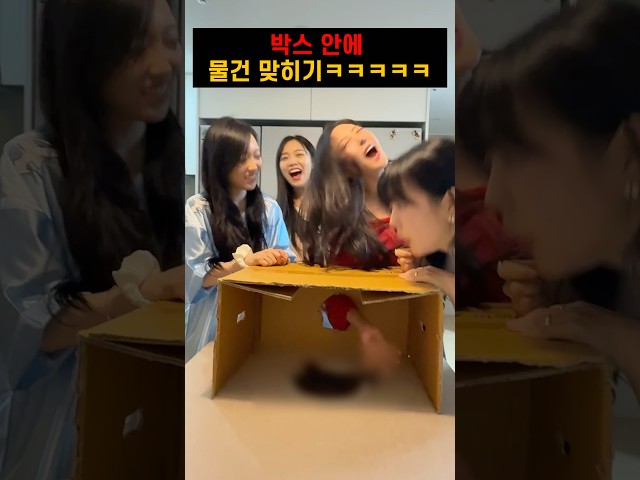 박스 안에 물건 맞히기ㅋㅋㅋㅋㅋㅋㅋ