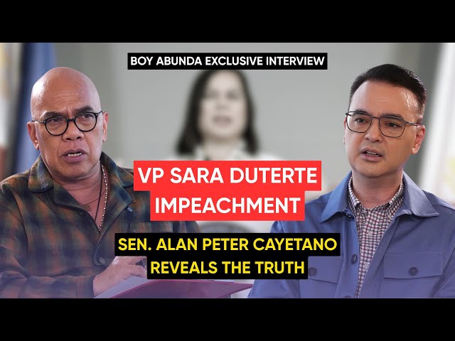 Sen. Alan Peter Cayetano Reveals The Truth on VP Sara Duterte's Impeachment | Boy Abunda Interview