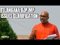 Telangana BJP MP Dharmapuri Arvinds Clarification On Heading To Hell Remark