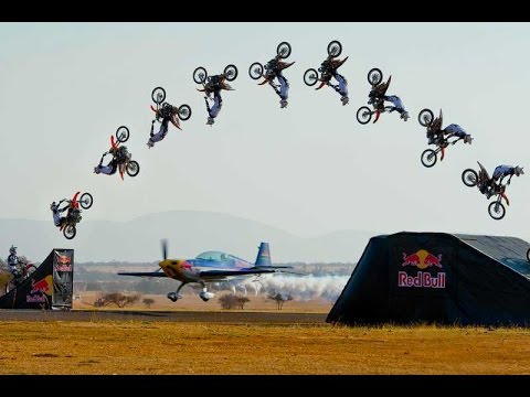Dirtbike Backflips over Aerobatic Plane 