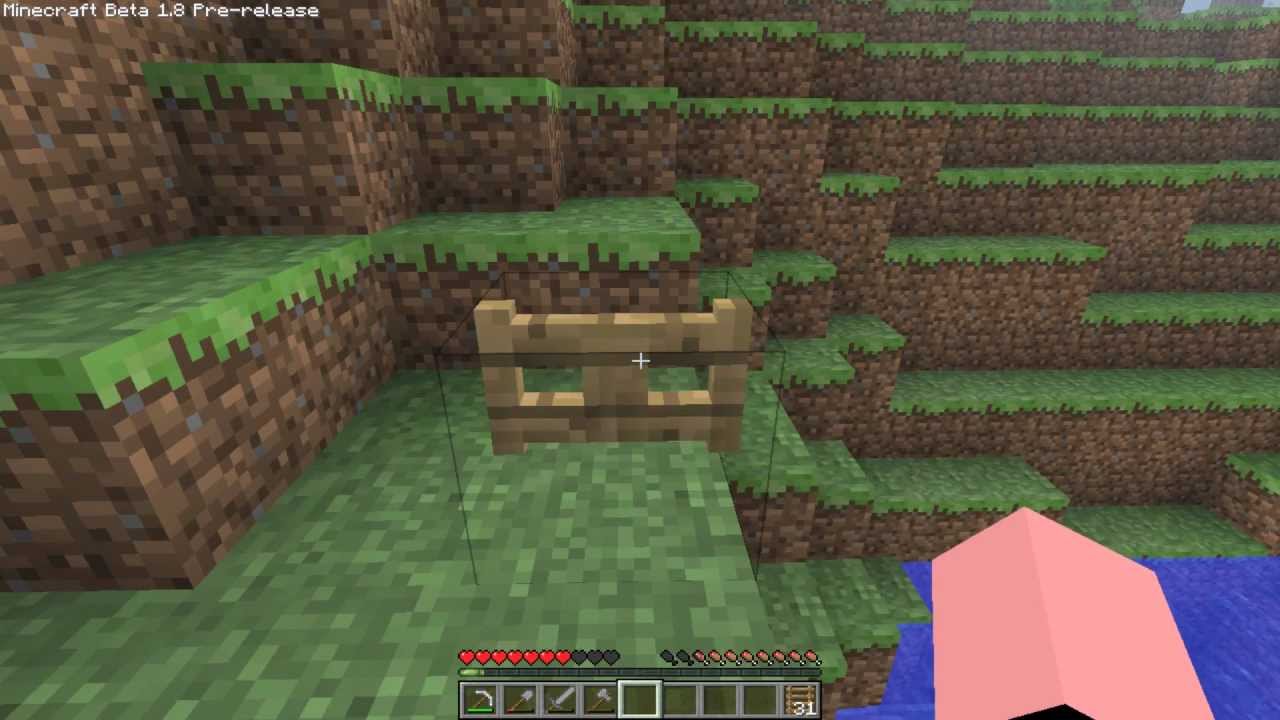 Minecraft 1 1 How To Make A Fence Gate YouTube