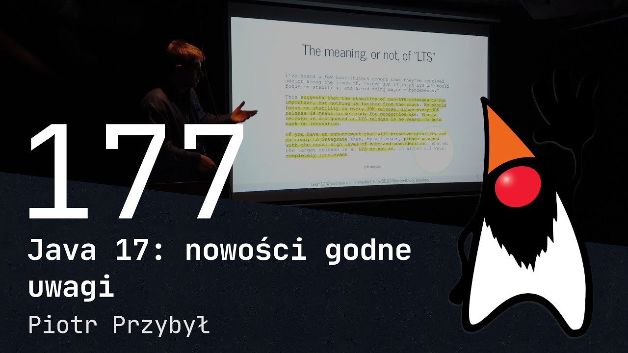 177. WrocławJUG - Java 17: nowości godne uwagi - Piotr Przybył