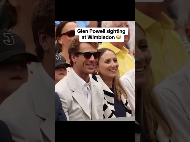 Another iconic look from Glen Powell 😂 (via @wimbledon/IG)