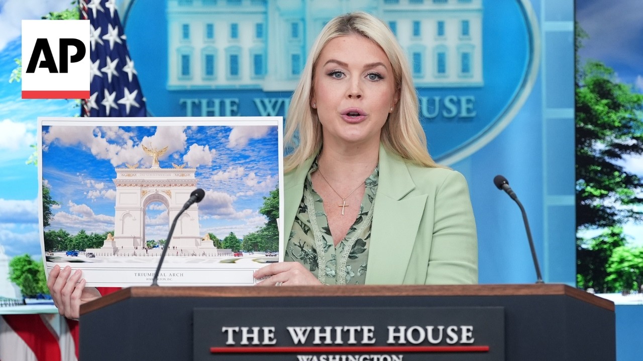 Karoline Leavitt unveils plans for Trump's 250-foot 'Triumphal Arch'