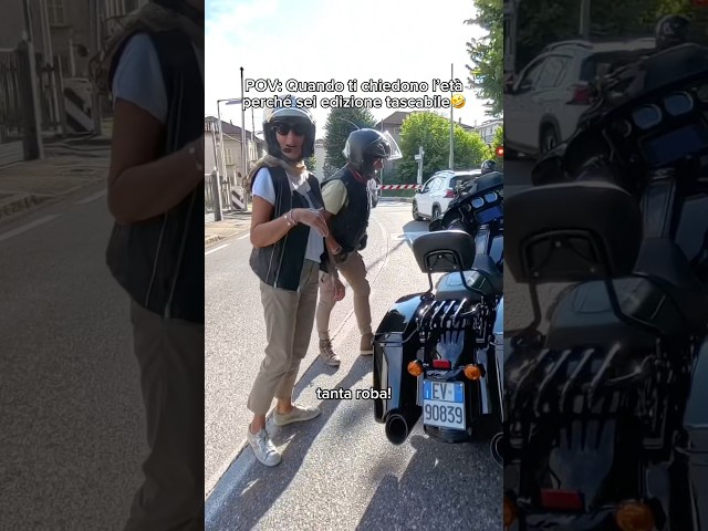 POV: quando ti chiedono l’età, perché sei edizione tascabile!🤣￼ #pov #motorcycle #pilot #bikergirl