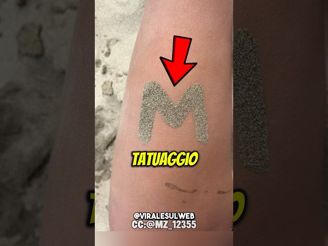 TATUAGGIO FINTO CON LA SABBIA😲 #shorts
