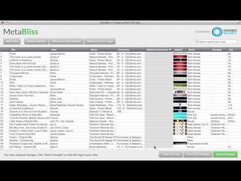 MetaBliss - ID3 Tag editor from "Mixed In Key" DJ Software