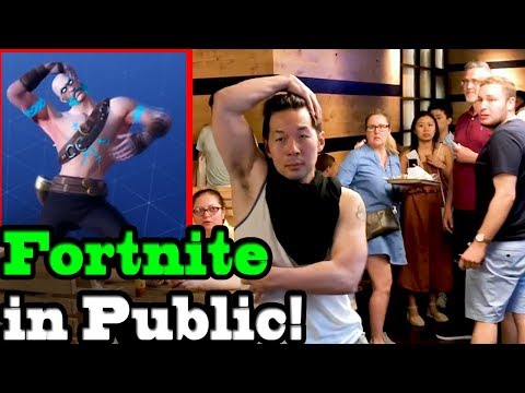 FORTNITE DANCES IN PUBLIC! (Season 5) IN REAL LIFE Challenge!!
