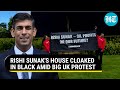UK: Rishi Sunak's House 'Under Attack'; Protesters Climb Onto Roof, Cloak Mansion In Black
