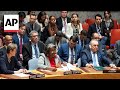 Moment UN Security Council votes on immediate ceasefire in Gaza, US abstains