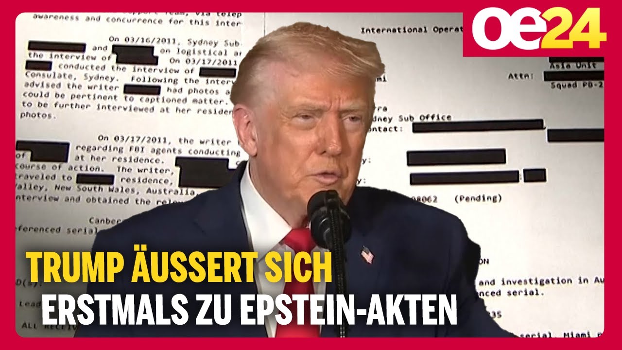 "Schreckliche Sache!" - Trump äußert sich erstmals zu Epstein-Akten