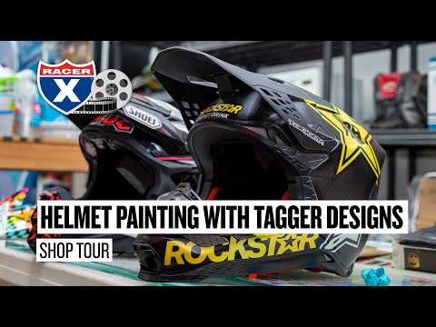 Painting Motocross Helmets with Tagger Designs - Racer X Films