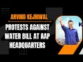LIVE | CM Arvind Kejriwal Protests against Water Bill at AAP Headquarters | News9
