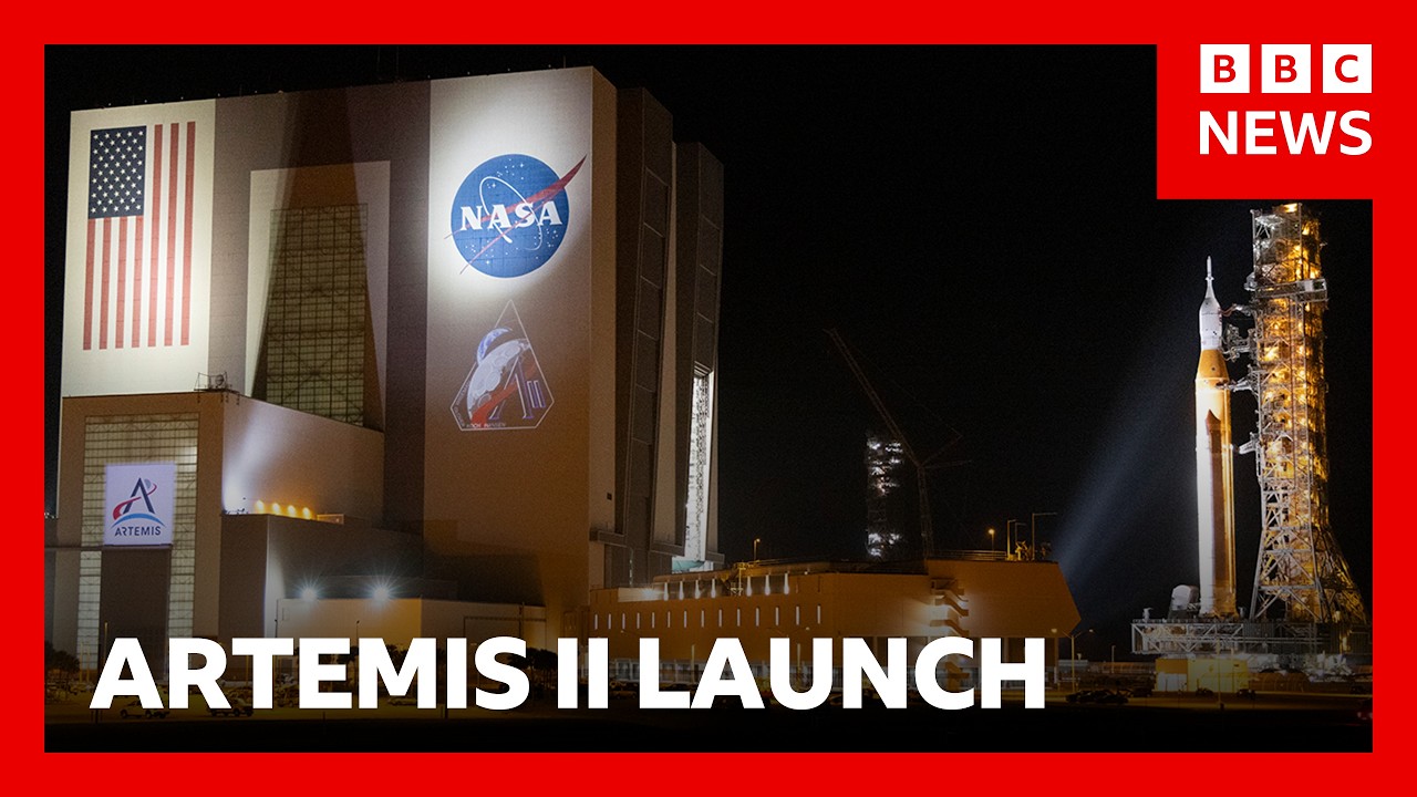 Nasa rolls out Artemis II ahead of April launch | BBC News
