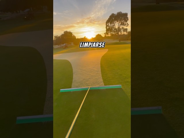 Así es el mantenimiento en un campo de golf ⛳️🔥#shorts