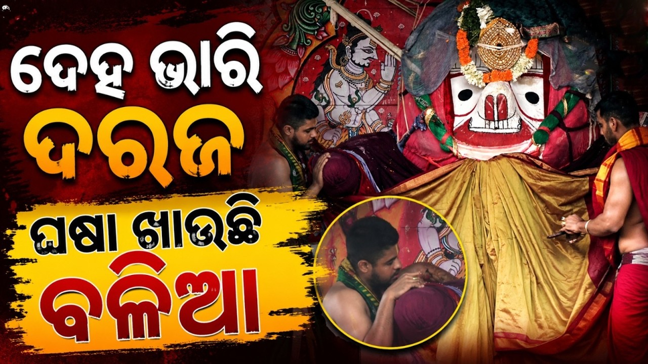 ଘଷା ଖାଉଛି ବଳିଆ... | Adhara Pana 2026 | Lord Balabhadra | Rath Yatra 2026 | Rath Jatra | Argus News