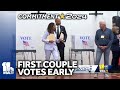 First couple casts ballots in early voting