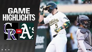 Rockies vs. A's Game Highlights (5/21/24) | MLB Highlights