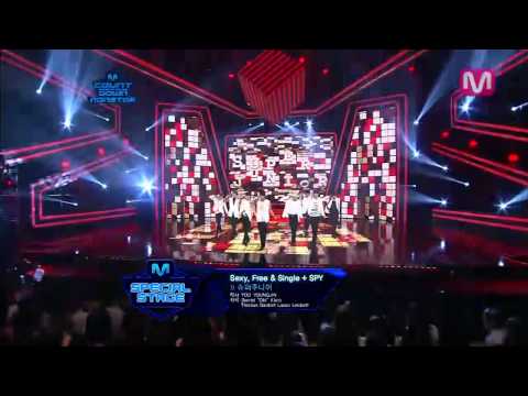 Mr.Simple + Sexy,Free & Single + Spy by Super Junior @Mcountdown_2012.08.02