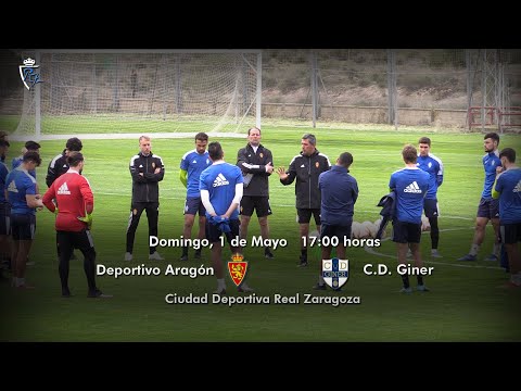 EMILIO LARRAZ (Entrenador D. Aragón) PREVIA del partido Deportivo Aragón - Giner Torrero / J 34 / 3ª División / Fuente: YouTube Real Zaragoza
