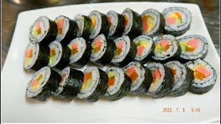 Cơm Cuộn Rong Biển Hàn Quốc ,Cách Làm KimBap đơn giản | ẩm thực phùng tấn