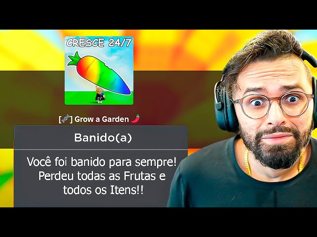 FUI BANIDO DE COMPRAR SUPER SEEDS no Grow a Garden! 🌱❌ (A SECA CHEGOU 😭)