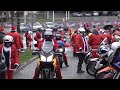 Motorcycle riders dressed in Santa costumes bring joy to children in Belgrade