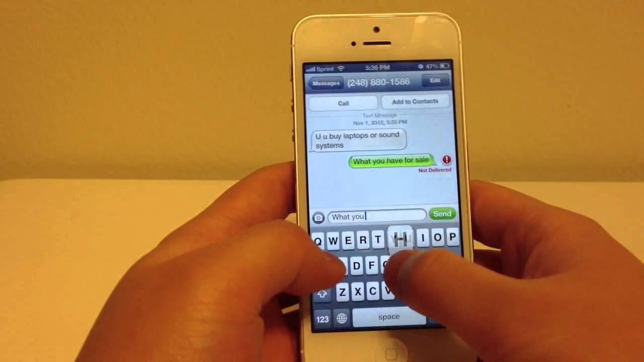 sprint-iphone-5-text-message-fail-to-send-problem-issues-youtube