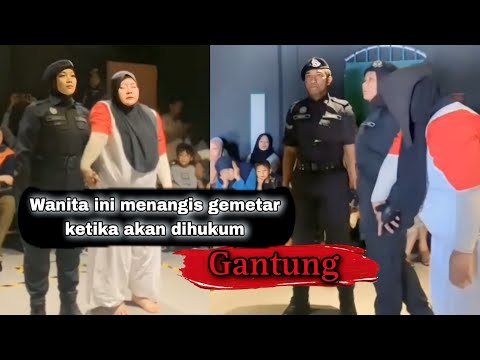 Wanita ini menangis gemetar ketika akan dihukum g4ntun9