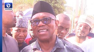 Peter Obi Visits Dantata Family, Kano Burnt GSM Market