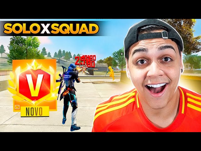 RECEBI O NOVO VERIFICADO EXCLUSIVO E AMASSEI GERALSOLO VS SQUAD!! FREE FIRE MOBILE