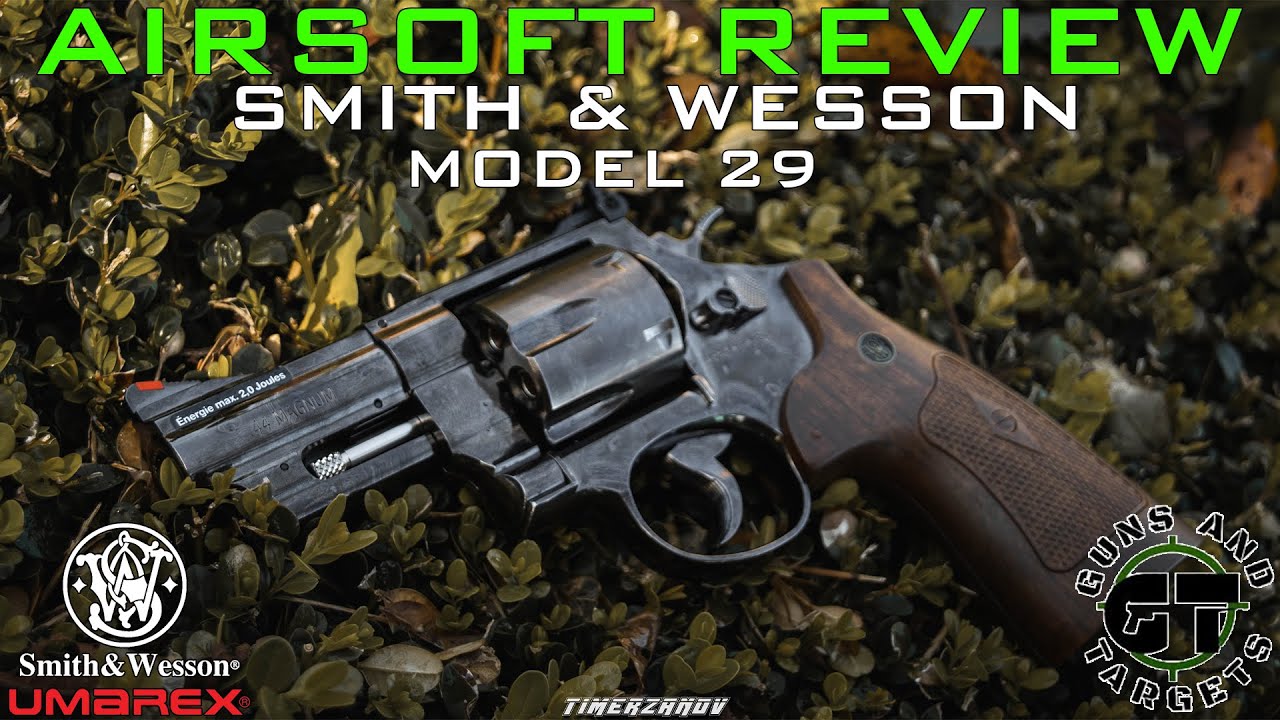 Airsoft Review #104 Smith & Wesson Model 29 3" Revolver Co2 Umarex (GUNS AND TARGETS)