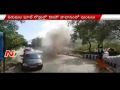 Tempo Traveller Catches Fire at Tirumala Ghat Road