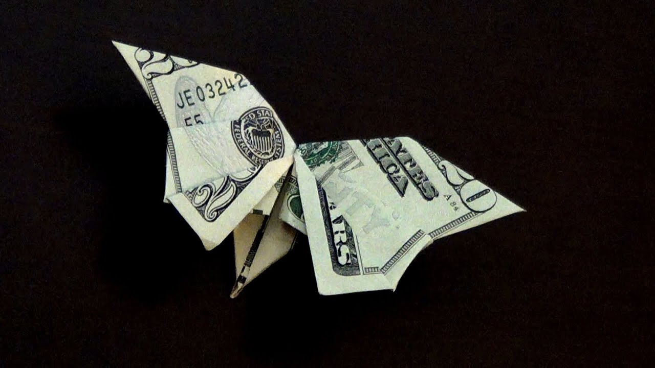 Dollar Origami Butterfly Tutorial How to make a Dollar Butterfly YouTube