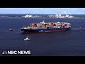 Cargo ship that caused Baltimore’s Francis Scott Key Bridge collapse leaves port