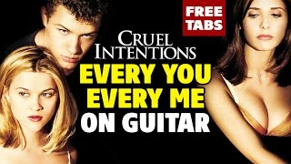 PLACEBO - Every you, every me (OST "Cruel Intentions") [Free guitar tabs]