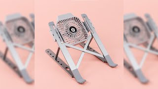 Pratinjau video produk DANYCASE Laptop Stand Aluminium Foldable with Cooling Fan - DC1316
