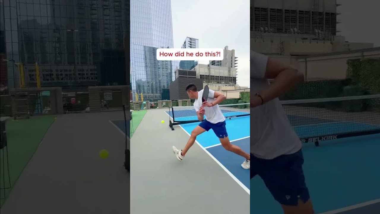 How did he do this?!? #pickleball #pickleballislife #pickleballaddict #pickleballrocks
