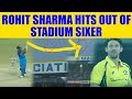 India vs Aus 3rd ODI: Rohit Sharma sends ball flying outside the Stadium, hits fastest 50
