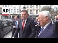 Incoming and outgoing prime ministers of Portugal meet in Brussels