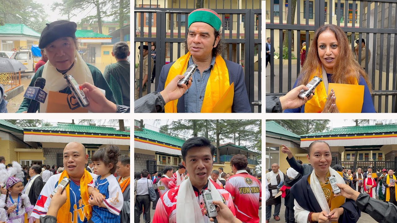 Dalai Lama grants audience to Chinese artist Chen Weiming and over 400 devotees in Dharamshala