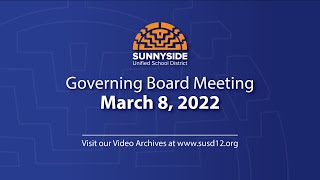 Governing Board Meeting - March 8, 2022