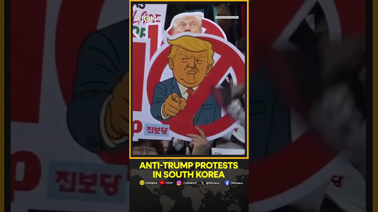 Protest Outside Apec Summit in South Korea to Protest Trump's Financial Demands | WION Shorts