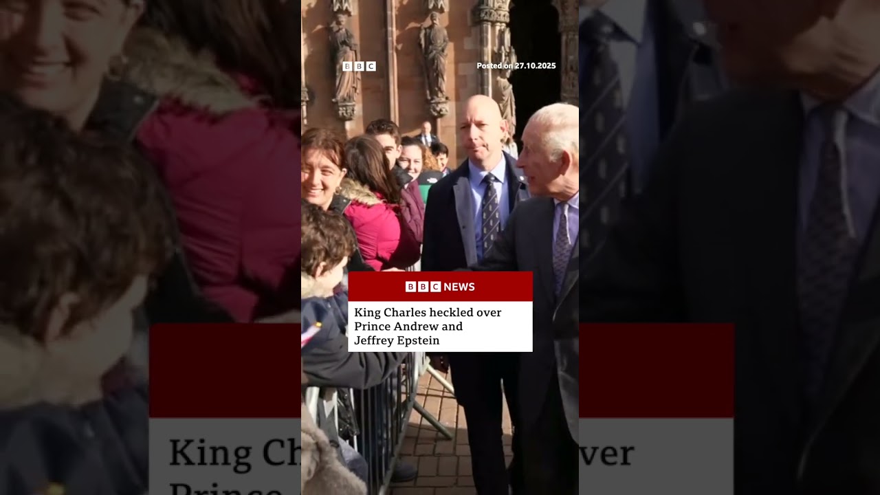 King Charles heckled over Prince Andrew and Jeffrey Epstein. Royals BBCNews